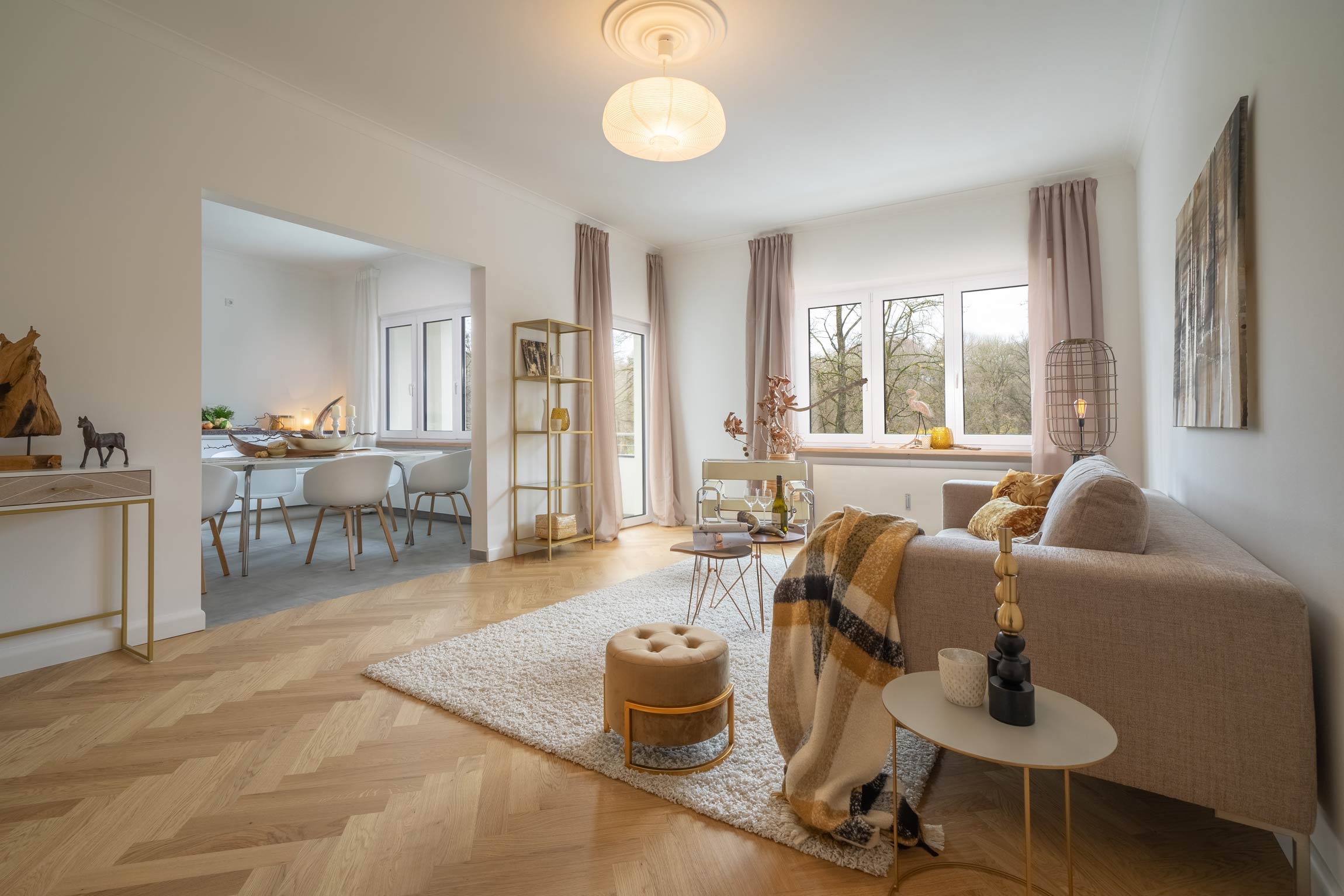 Schön eingerichtetes Wohnzimmer