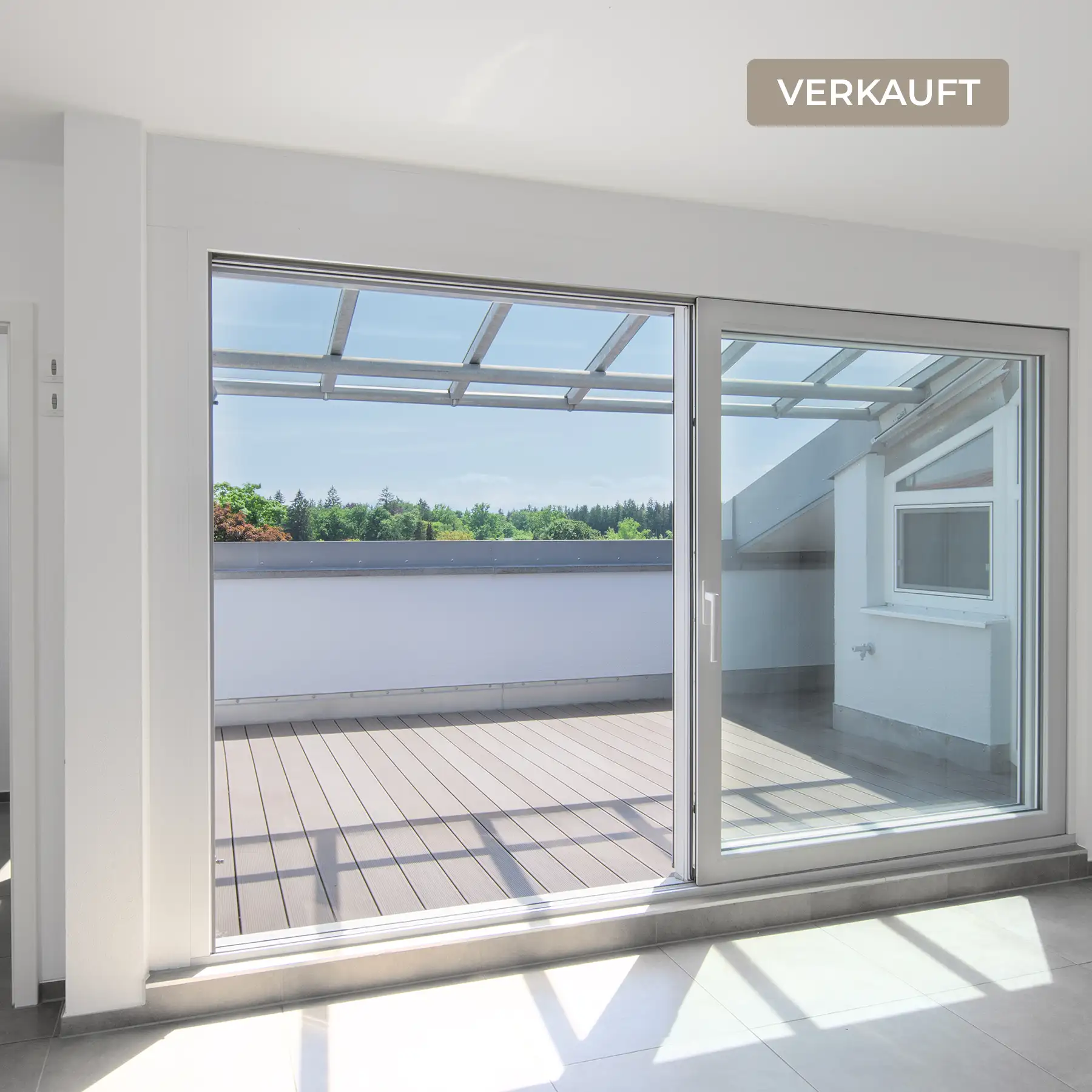 Blick auf Dachterrasse